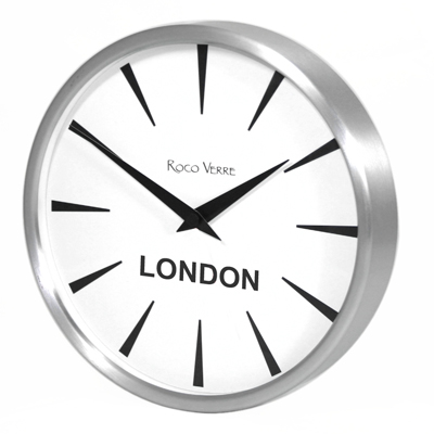Chevron Custom Timezone Modern Wall Clock