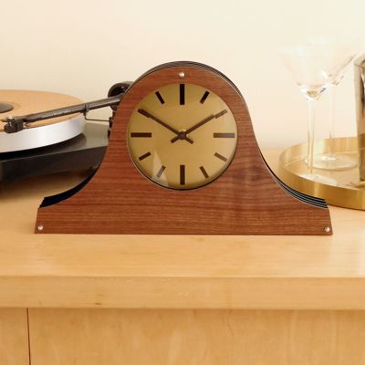 Louis Spirit Walnut Gold Dial Mantel Clock