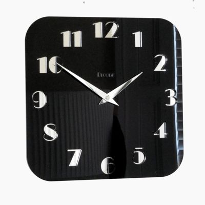 Decoish Gloss Black Deco Mirror Wall Clock