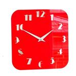 Decoish Gloss Red Deco Mirror Wall Clock