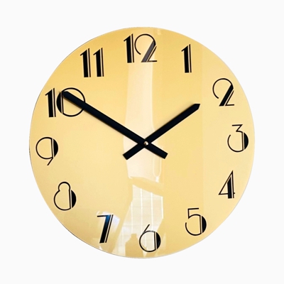 Twenties Gold Black Digits Gloss Wall Clock