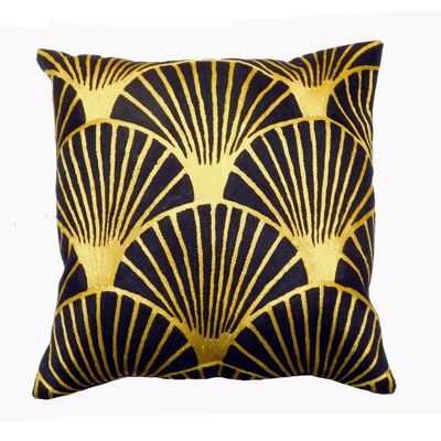 Decoish Gold Fan Deco Cushion Pillow 18”