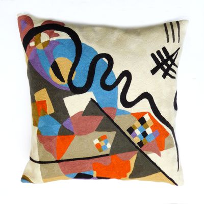 Zaida Kandinsky Blue Abstract Cushion 18"