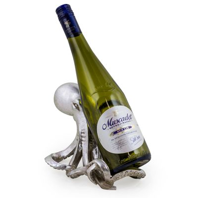 Octopus Wine Bottle Holder Silver