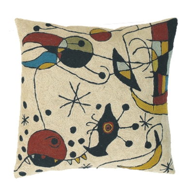 Zaida Miro Kite Flying Cream Cushion 18"
