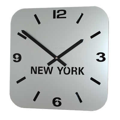 Silver Acrylic Custom Time Zone Clock Single