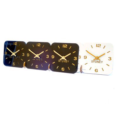 Decora Acrylic Desk Table Timezone Clock