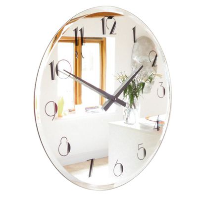 Roco Verre Art Deco Bevelled Mirror Twenties Clock