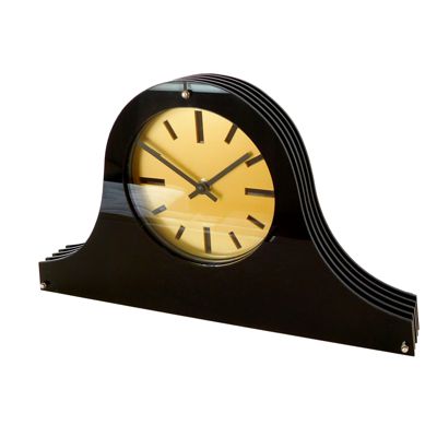 Louis Spirit Gloss Black Gold Dial Mantel Clock