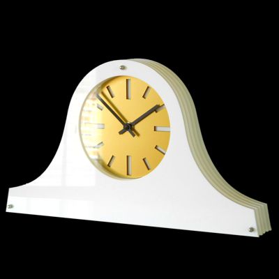Louis Spirit Gloss White Gold Dial Mantel Clock