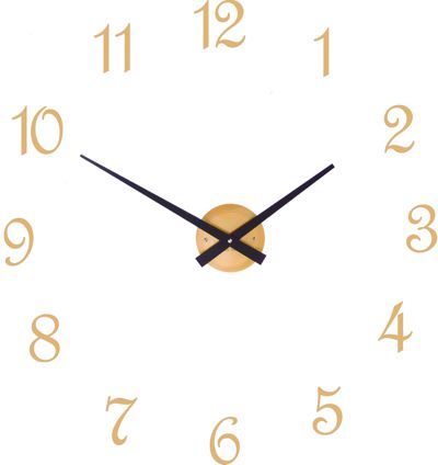 Gold Gloss Luna Hand Clock
