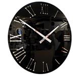 Gloss Black Mirror Acrylic Roman Clock 