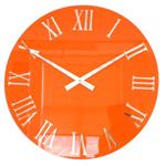 Gloss Mirror Orange Roman Wall Clock
