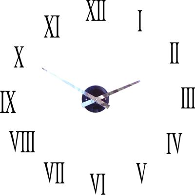 Black Gloss Luna Hand Clock