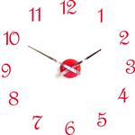 Red Gloss Luna Hand Clock