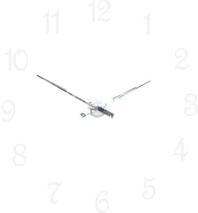 White Gloss Luna Hand Clock