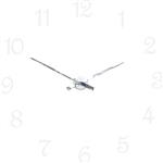 White Gloss Luna Hand Clock
