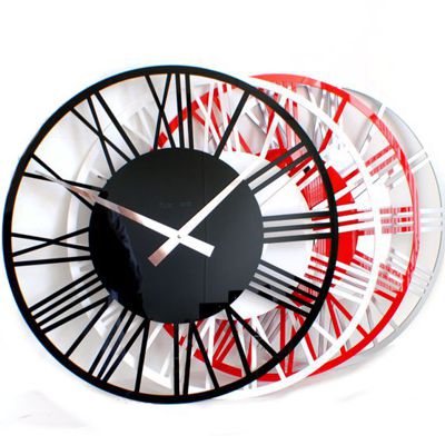Acrylic Gloss Skeleton Roman Clock SMALL