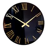 Rockafella Black & Gold Roman Wall Clock