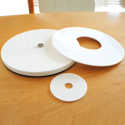 Gloss White Acrylic Polo Placemats and Coaster Set