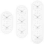 White Gloss Retro Timezone Wall Clock