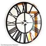 Bevelled Mirror Skeleton Wall Clock 