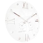 Gloss White Round Retro Roman Timezone Wall Clock
