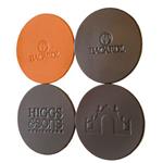 Embossed Debossed Real Leather Coasters Custom