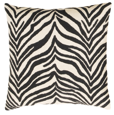 Zaida Black and White Zebra Cushion 18” 