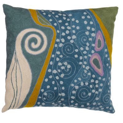 Zaida Klimt Peacock Swirl Cushion 18”