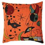 Zaida Miro Kite Flying Orange Cushion 18” 