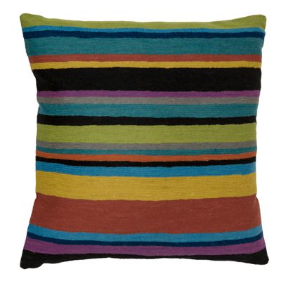 Zaida Rainbow Stripe Cushion 18”