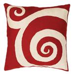 Zaida Red Swirl Cushion 18”
