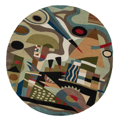 Zaida Kandinsky Abstraction Round Rug