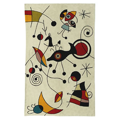 Zaida Miro Kite Flying Cream Rug