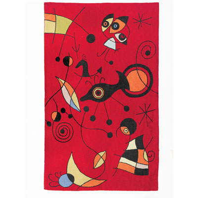 Zaida Miro Kite Flying Red Rug