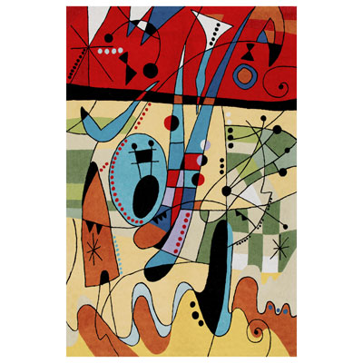 Zaida Kandinsky Red Carnival Rug