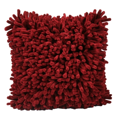 Dreamweavers Chamois Spiky Cushions 45cm x 45cm (18 x 18 inches) Cherry