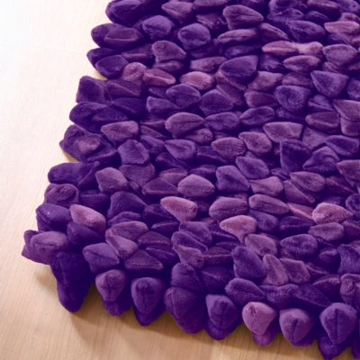 Dreamweavers Grape Purple Chamois Pebble Rug 180cm x 122xm (6ft x 4ft)