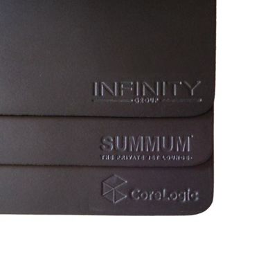 Embossed Debossed Real Leather Mouse Mats Custom Mousemats x 25 with Logo