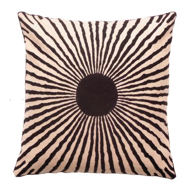 African Sun Kashmir Cushions  BLACK 45cm x 45cm (18 x 18 inches)