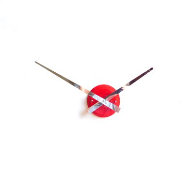 Red Gloss Luna Hand Clock Gloss Red Hand Clock