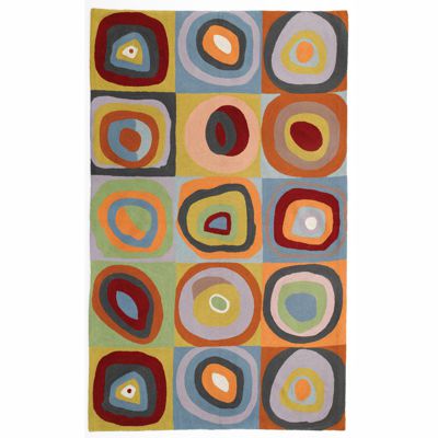 Zaida Kandinsky Elipse Squares Rug 150cm x 90cm (5ft x 3ft)